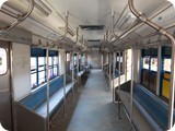 Interior do trem reformado em 2005 para operar no "Barrinha"