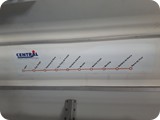 Placa com trajeto que o trem percorreria entre Japeri e Barra do Pirai