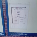 Quadro de horários dos trens do ramal Guapimirim