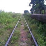 Linha por onde passa os trens do Ramal de Guapimirim