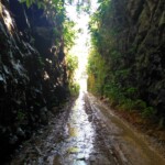 Corte ferroviário no morro