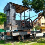 Guindaste ferroviário fabricado pela Crafton nd Co. Engineers, de Bedford, Inglaterra