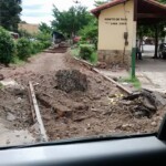 Fotos exclusivas feitas por Carlos Alberto Souza, diretor da AFTR, mostrando as obras realizadas em 2015 para alargamento da bitola ferroviária de 1,00m para 1,60m. Fonte: Carlos Alberto Souza (AFTR/Trem de Dados)