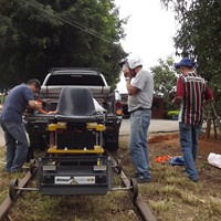 Testes do Ferreocar em Werneck, Paraíba do Sul, Linha Auxiliar